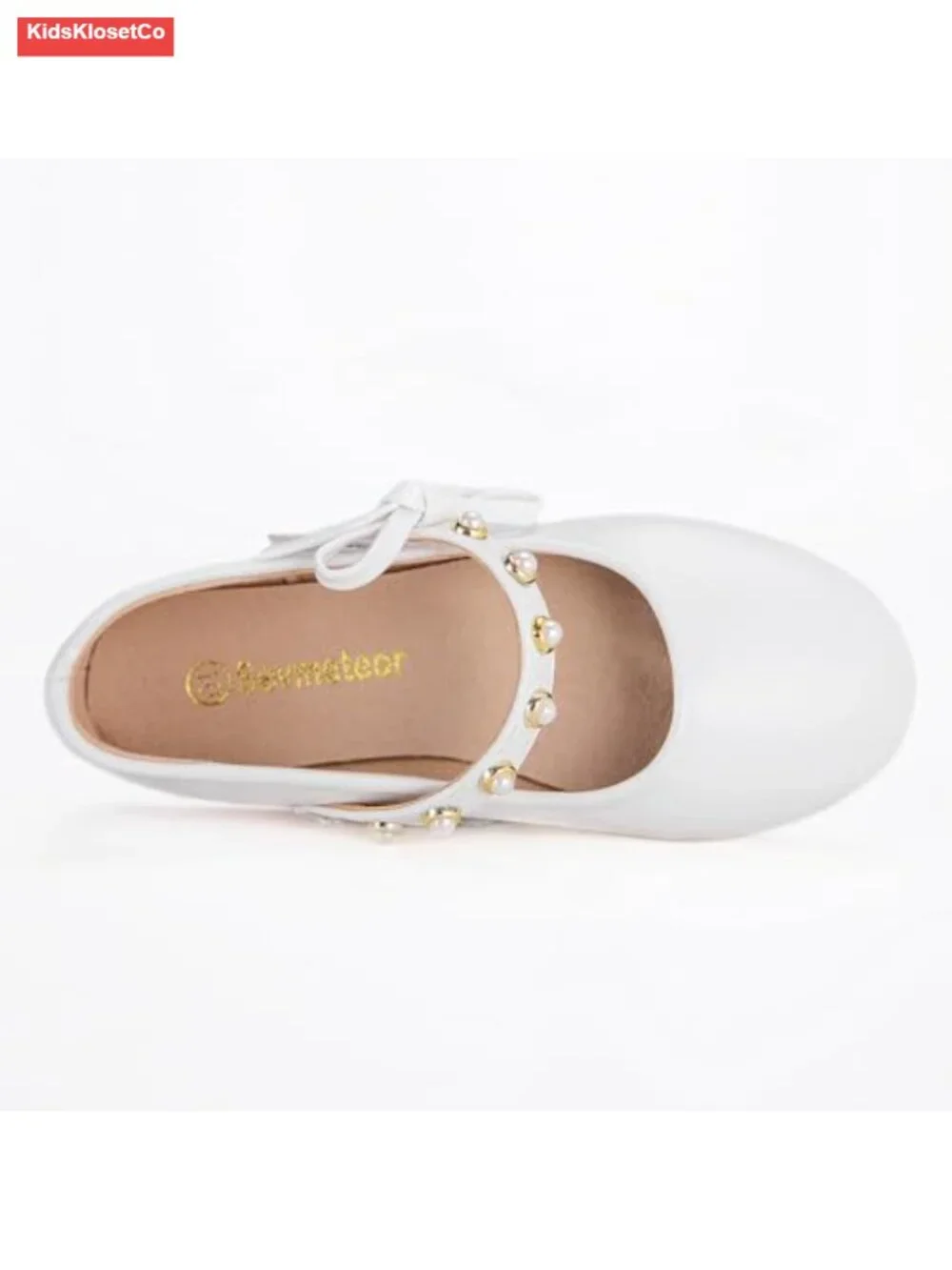 Girls Mary Jane Flat Dress Shoes Hook Loop Ballet Flats Sparkle Wedding Party